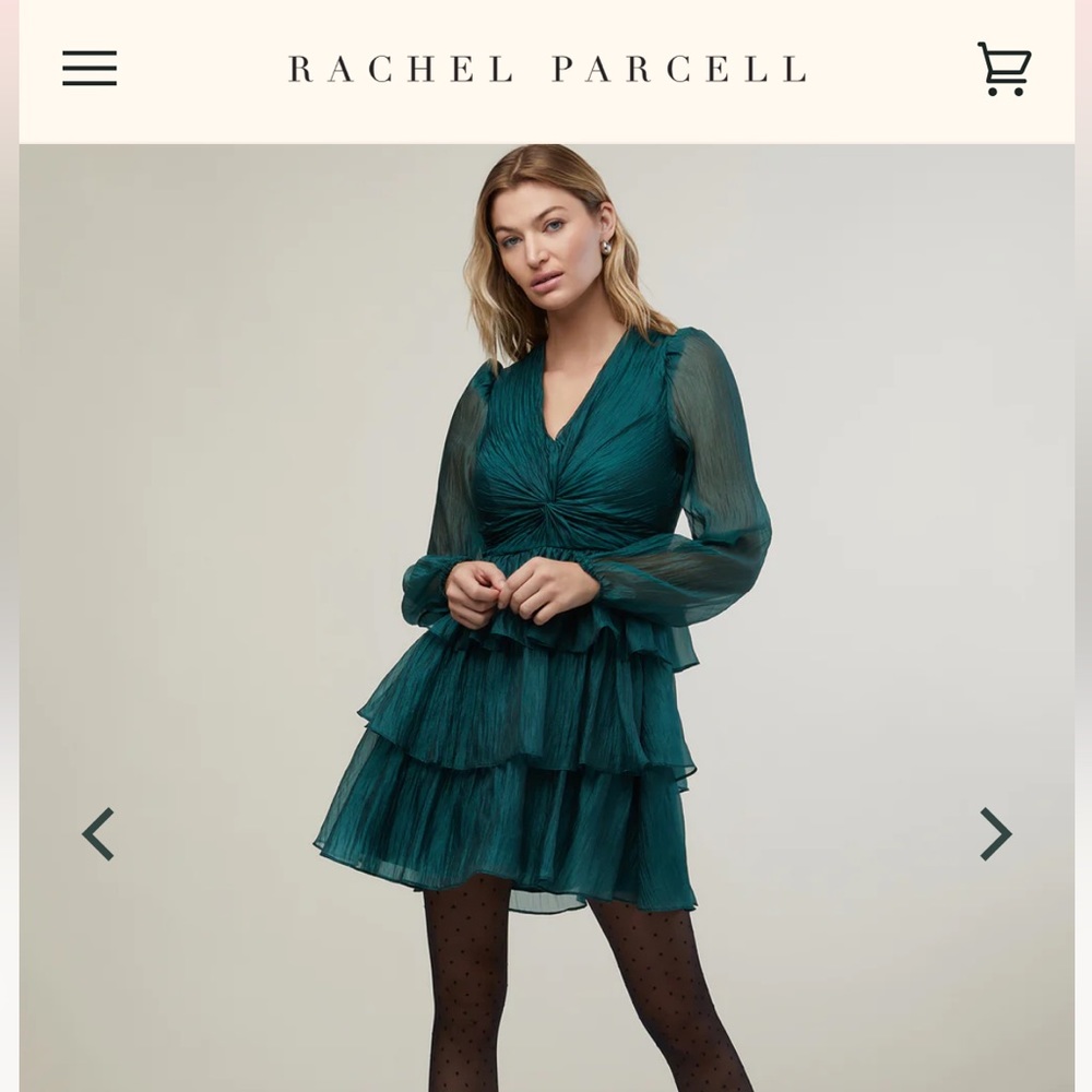 COPY - New Rachel Parcell- Twisted Ruffle Dress in Green